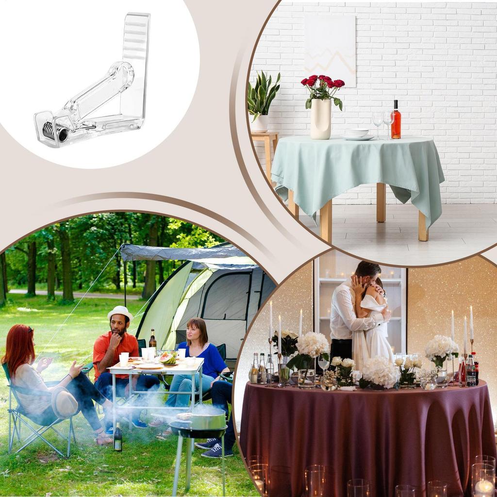 Table Cloth Clip 20 Piece Tablecloth Clips For Outdoor Tables Windproof Cover Function For Camping Restaurant Dinner Indoor