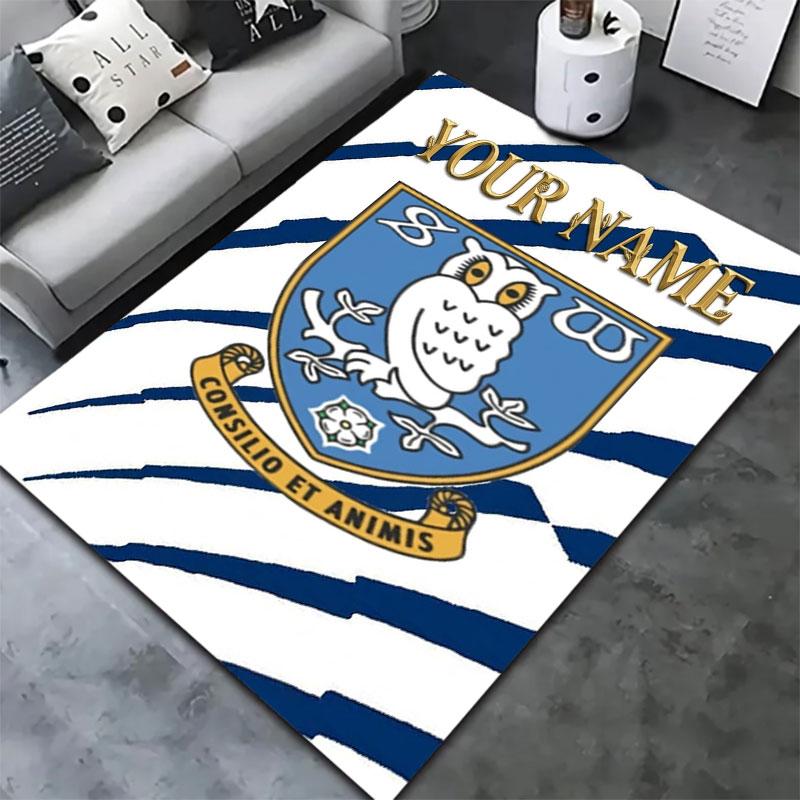 Sheffield Wednesday Football Club Custom Name Carpet Rug for Living Room Bedroom Home Sofa Decoration,Kids play Non-slip Floor Mat