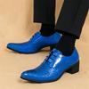 Luxury Fashion Designer New Men's Pointed  Wedding Glossy Leather Shoes Male Oxfords Casual Formal Dress Footwear Zapatos Hombre