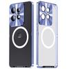 Для Motorola Edge 50 Pro Магнітний Бездротовий Зарядний Металевий Каркас + Прозора Матова Акрилова Задня Панель Чохол для Телефону