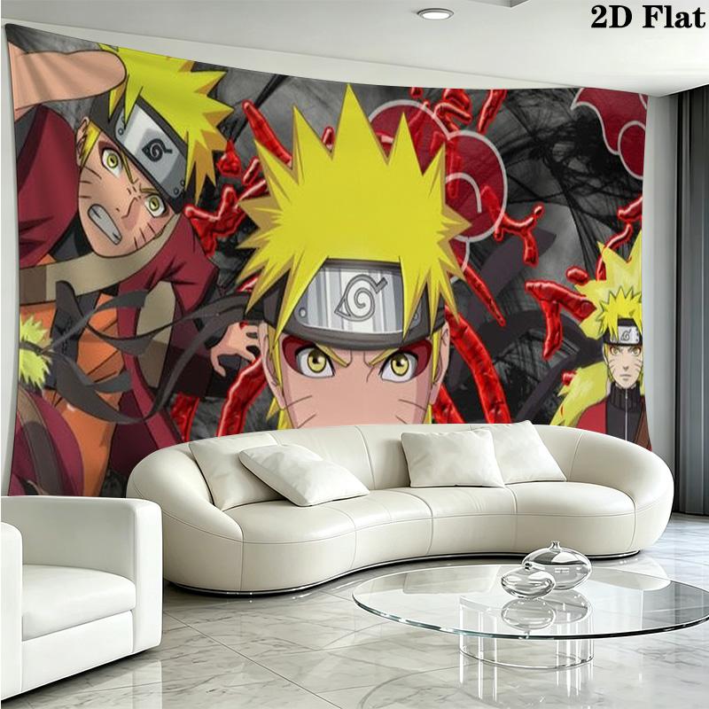 Anime NARUTO Wall Tapestry Aesthetic Wall Hanging Printed Fabric Blanket Decorative Tapestries for Bedroom Living Room Home Decor