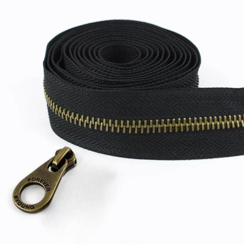 1/2/3/5M Meetee 5# Rollen-Metallreißverschlüsse mit Schiebern Tasche Schuhe Jacke Dekor Verschluss Reißverschluss nach Metern DIY Reparatur Nähzubehör