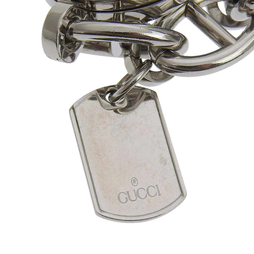 Gucci G Charm Watches 107 2459 BrownDial Stainless Steel Quartz Analog Display Women Used