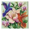 Floral Faux Pearl Design Hummingbird Art Kit Flower Bird Painting DIY Handmade Mosaic 3D Wall Craft Kit for Adults Gift Zen Project