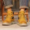 Winter Men's Fleece-Lined Non-Slip Martin Ankle Boots - High-Top British Style Work Shoes