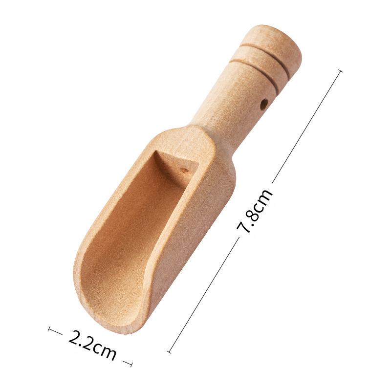 LMETJMA 2 Pezzi Mini Cucchiaini di Legno Paletta Piccola per Sali da Bagno Paletta in Legno di Faggio Naturale Piccoli Cucchiaini per Spezie Per Zuccheri Scrub Cereali JT557