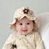 Korean Polka Dot Baby Sun Hat - Spring & Autumn Drawstring Bucket Style