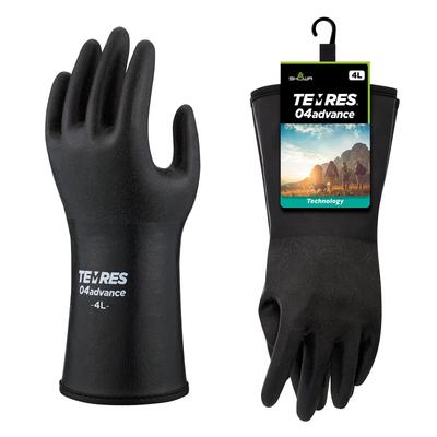 Showa Gloves [Rain GlovesOutdoor TemlessBreathable Fully Waterproof] TEMRES 04advance 4L Size Black Waterproof Gloves No Cold Weather Inner No Cuff