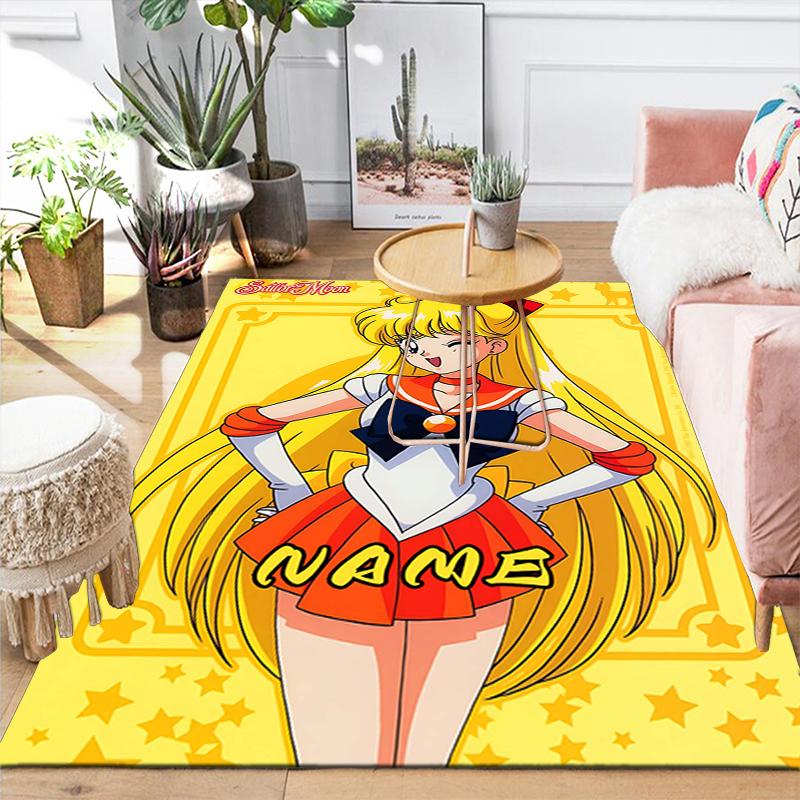 Custom 1Pc Super Sailor Moon Adventure Rug Office Carpet Indoor Outdoor Entrance Doormat Nonslip Soft And Comfortable Living Room D2915251