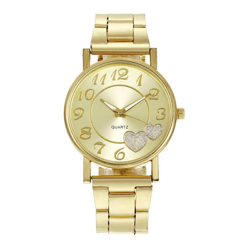 Casual Fashion Steel Belt Love Ladies Watch Wish Peach Heart Steel Belt Ladies Watch