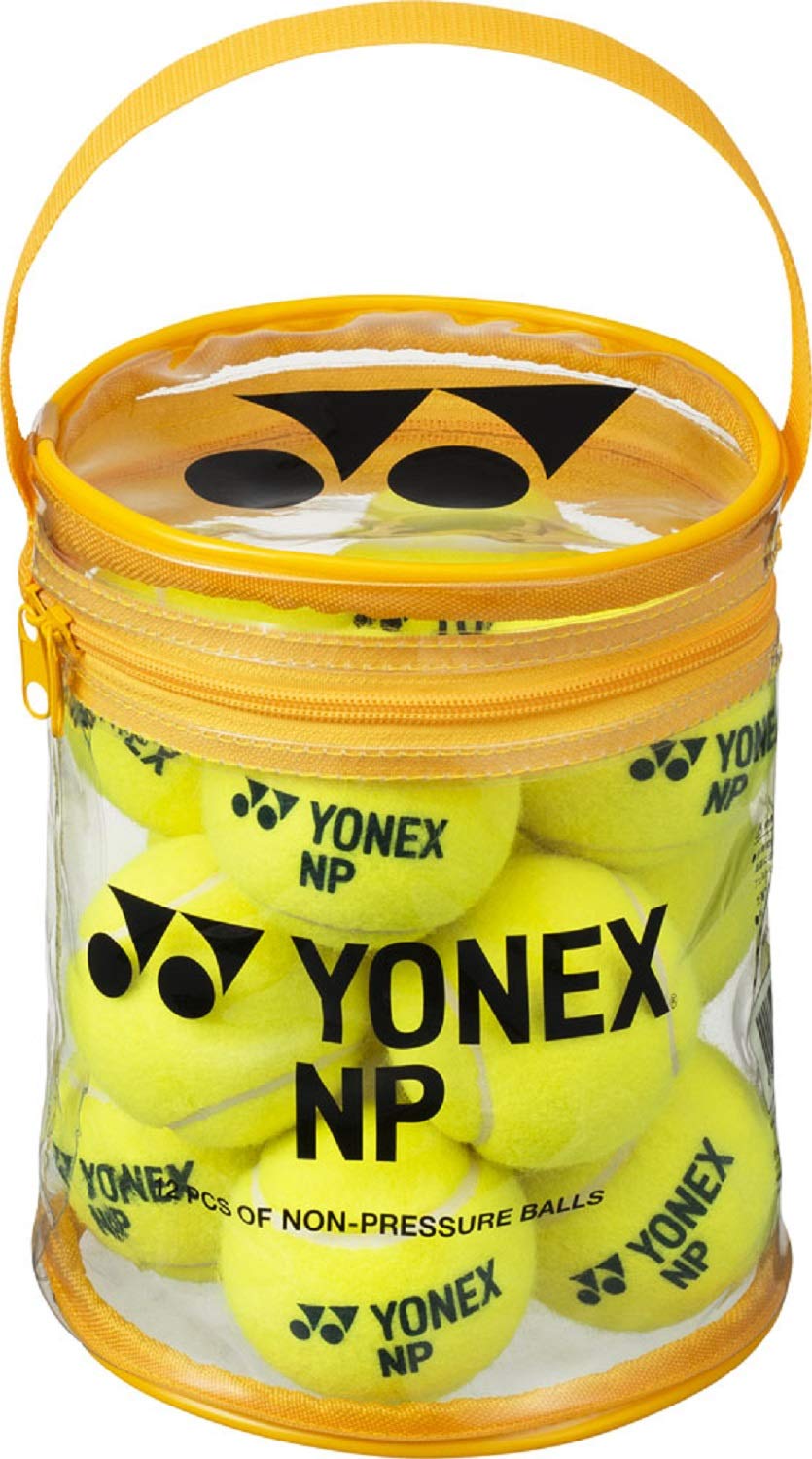 Теннисные мячи YONEX без давления, желтые, упаковка 12 шт., TB-NP12