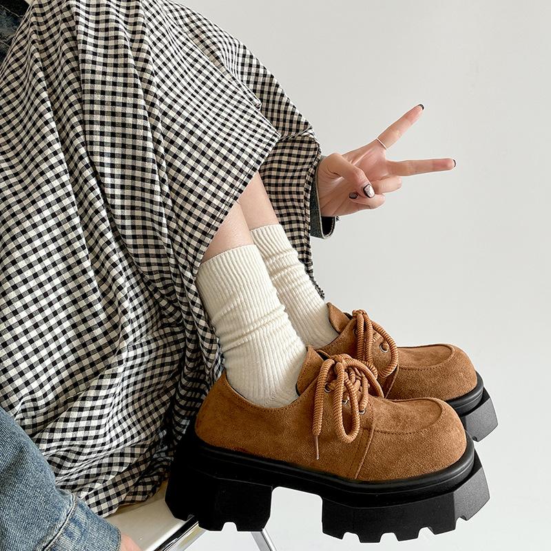 Fashion Trend British Style Platform Small Leather Shoes Women's 2025 New Spring and Autumn with Skirt Round Head Mary Jane Single Shoes