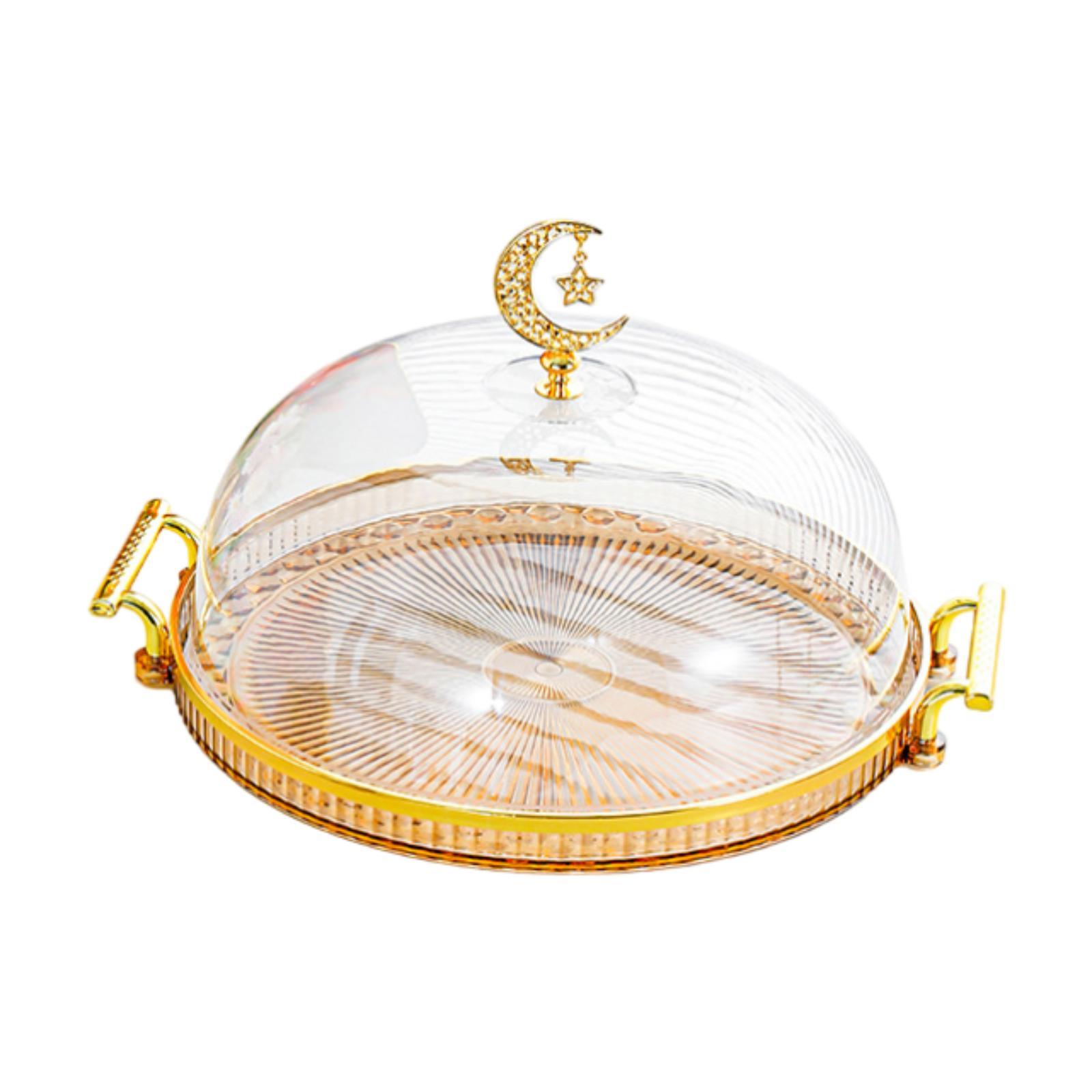 Cake Stand with Cover Cupcake Candy Display Tray Display Tray Footed Cake Plate for Dessert Cupcake Snacks Cheesecake Cookies