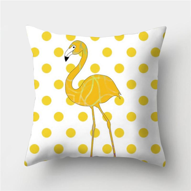 45x45 Polyester Kissenbezug Gelb Geometrisch Dekorativer Kissenbezug Wurfkissen Sofa Heimdeko