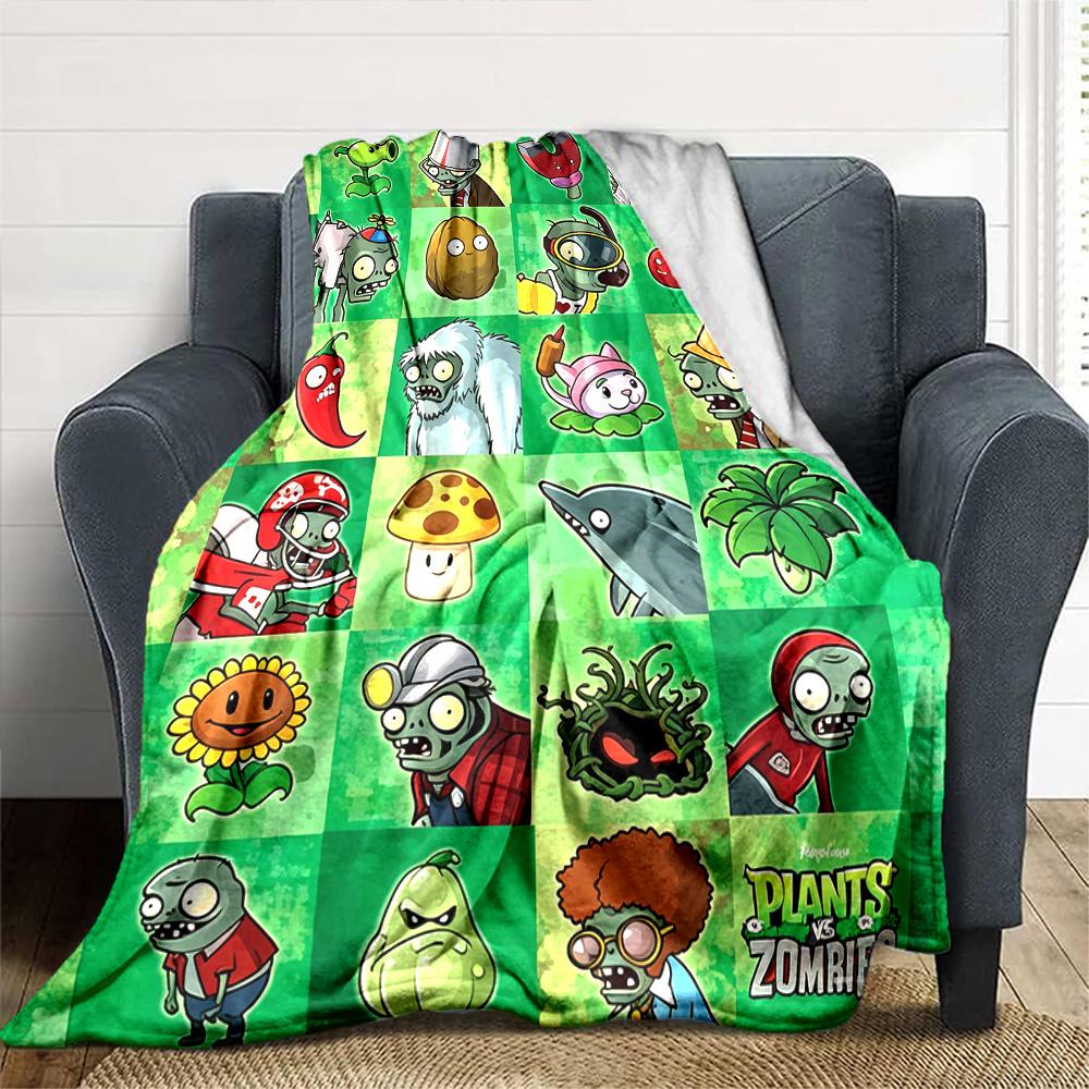 Plants Vs. Zombies Blanket Durable Comfort Great for Bedding Couch Office Chair Four Seasons Multipurpose Modern