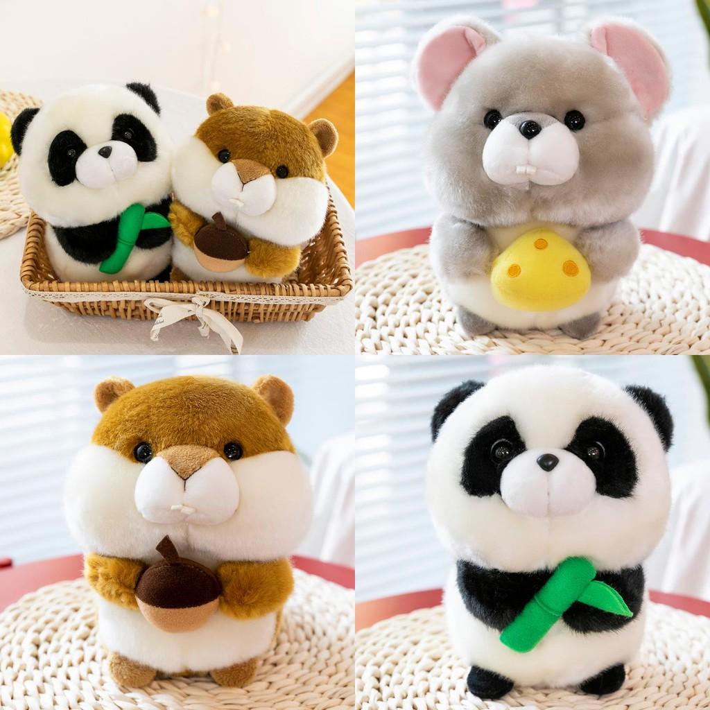 Cute Cartoon Panda Mouse Hamster Adorable Plush Toys Dolls Girls Kids Gifts