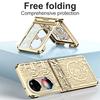 For Huawei P50 Pocket 5G case Mechanical Legend Plating Case for Huawei P50 Pocket Hinge Folding Full protective Phone Cover