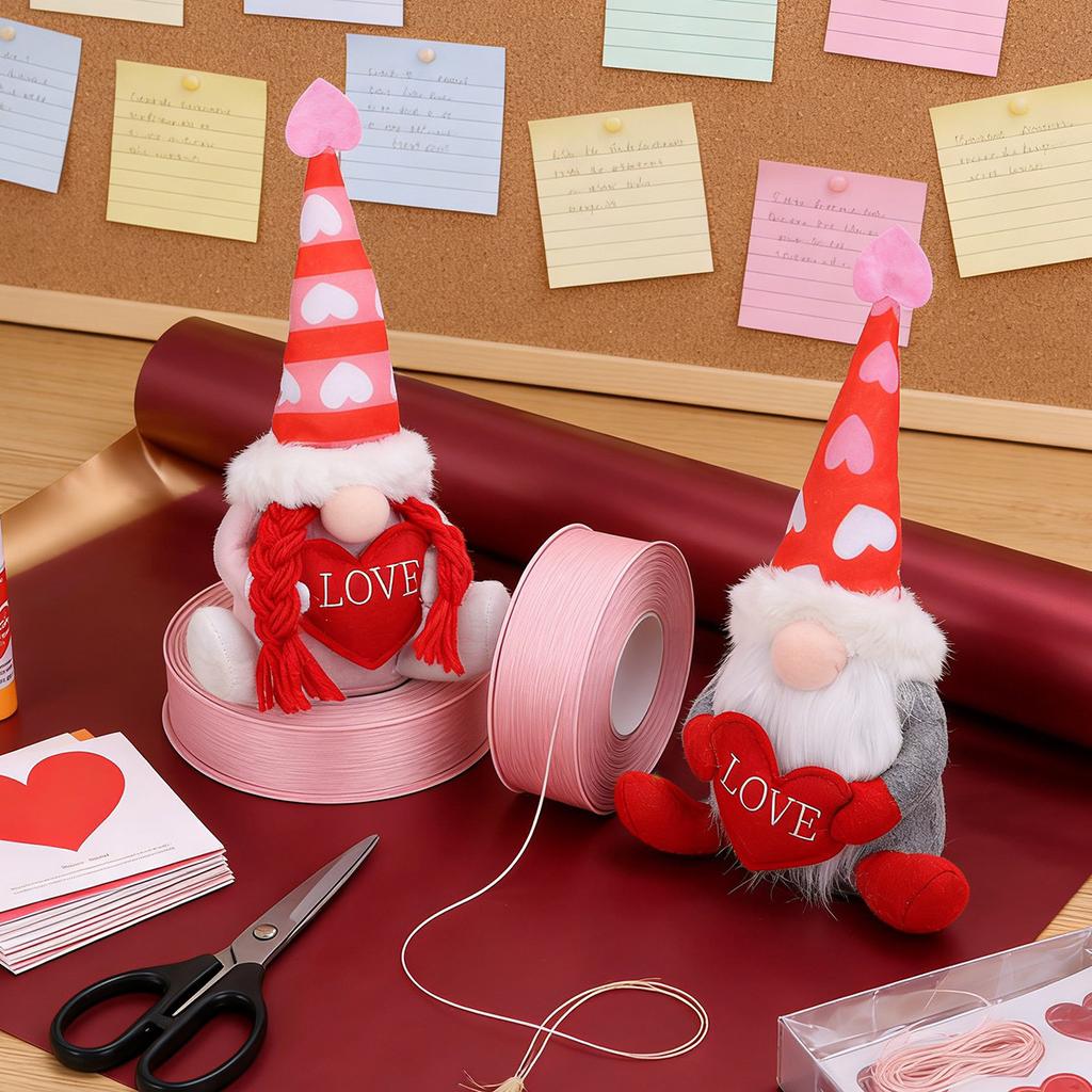 1/2pcs Valentine's Day Faceless Doll Embrace Envelope Hug Love Rudolph Doll Peach Heart Rudolph Wedding Birthday Gift Ornaments
