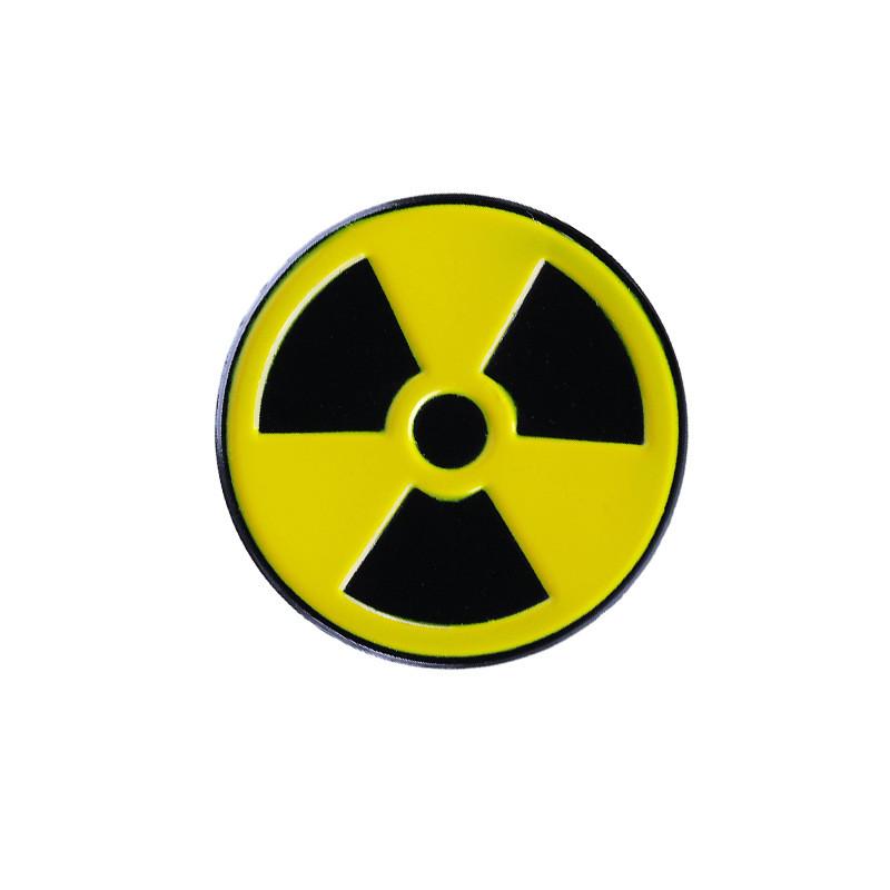 Creative Radiation Geometric Sign Brooch Durable Alloy Pin For Accessories Fashionable