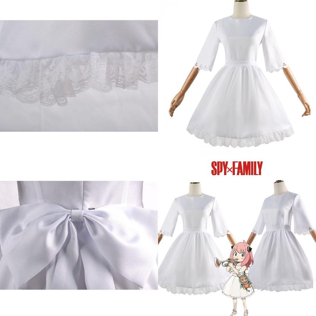 Striking Spy×family Anya Forger Cosplay Costume White Dress