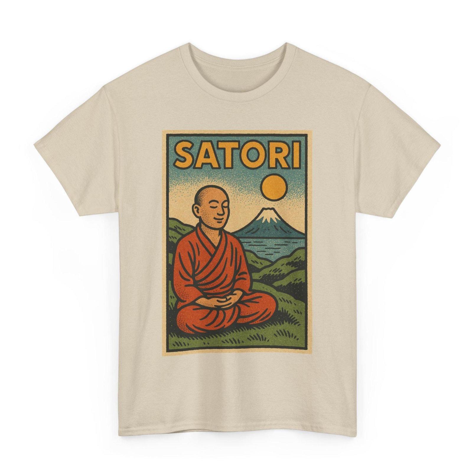 Satori T-Shirt: Retro Comic Style Zen Enlightenment Tee S