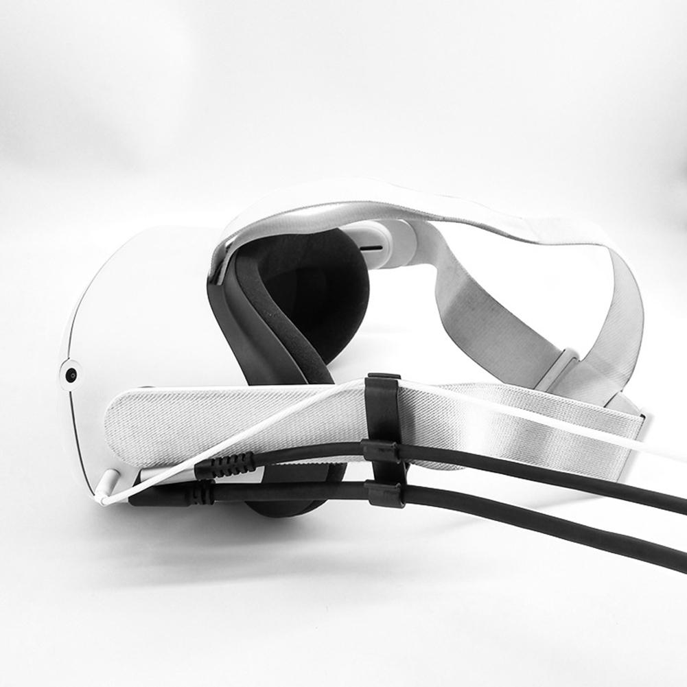 Fissaggio a Morsetto con Fibbia per Cavo VR Fissacavo Dati Clip per Cavo per Oculus Quest 2/Quest 3/Pico 3/Pico 4 Link Cinghia Standard per Visore VR Accessori