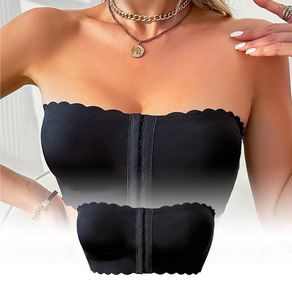 Zeriluna Wavy Edge Seamless Invisible Bra Fashionable front-clasp seamless invisible strapless sexy and comfortable