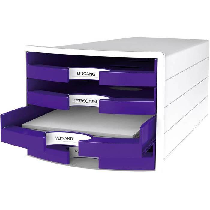 Caisson À Tiroirs - HAN - 1013-57 - Blanc - 4 Tiroirs - Bureau Contemporain