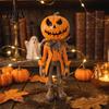 Decorative Figurine for Entrance Halloween Pumpkin Man Figurine, Resin Figure, Classic Ghost Unique Holiday Interior Ornaments Face Desktop