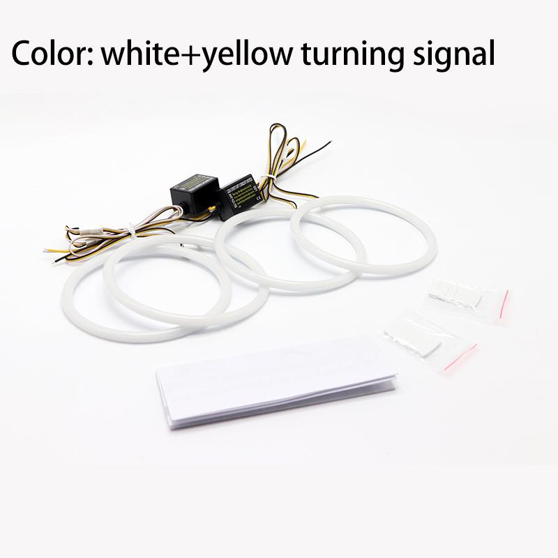 For BMW 7 Series F01 F02 F03 F04 730d 740d 740i 750i 760i 2008-2012 SMD cotton light LED angel eyes white and yellow DRL kit