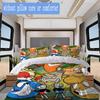 Anime Theme Pattern Bedding,Quilt Set Quilt Cover Pillowcase Home Birthday Gift (1*duvet cover+2*pillowcase,without core)XSJT0917293
