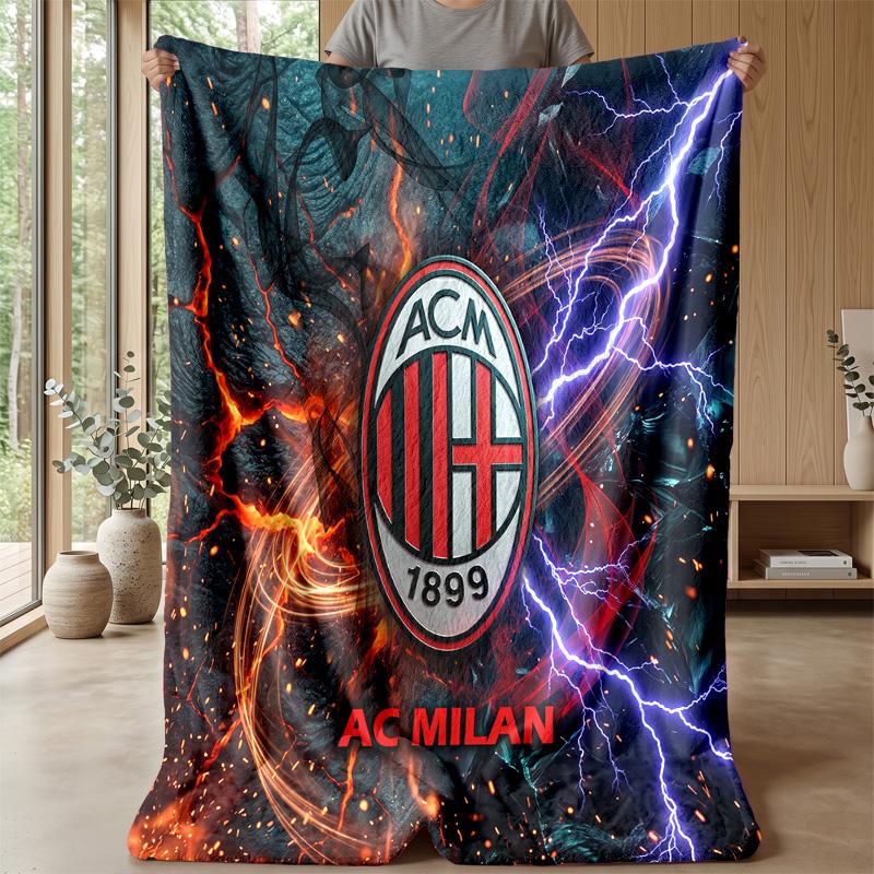 AC Milan Theme blanket Soft Flannel Blanket Plush Throw Blanket Cozy Sofa Bed Blanket for Home Decor