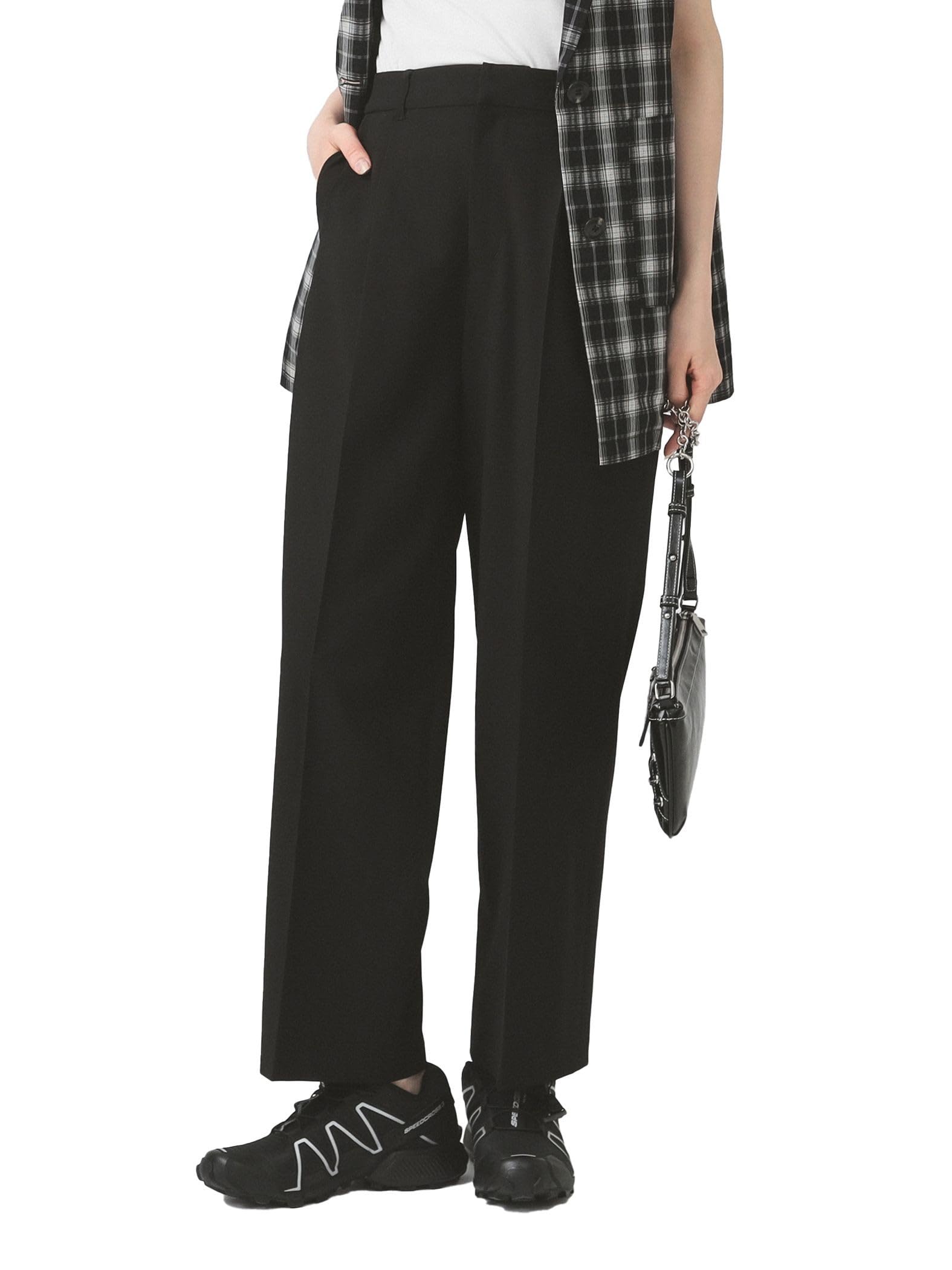 

Ray Beams Women s One-Tuck Straight Pants, Black 1