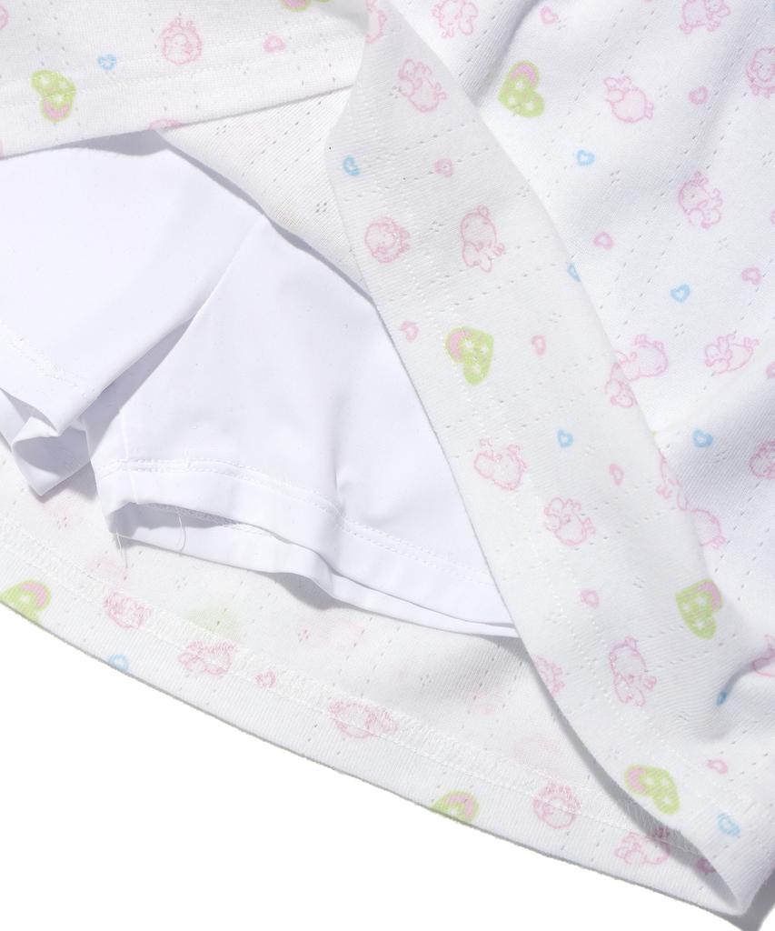 Yuhee Sheep Pattern Skirt White