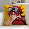 Popular Manga Gokurakugai Cushion Cover Soft  EasyWash Pillow Case  Versatile for Couch Bed Travel and Office