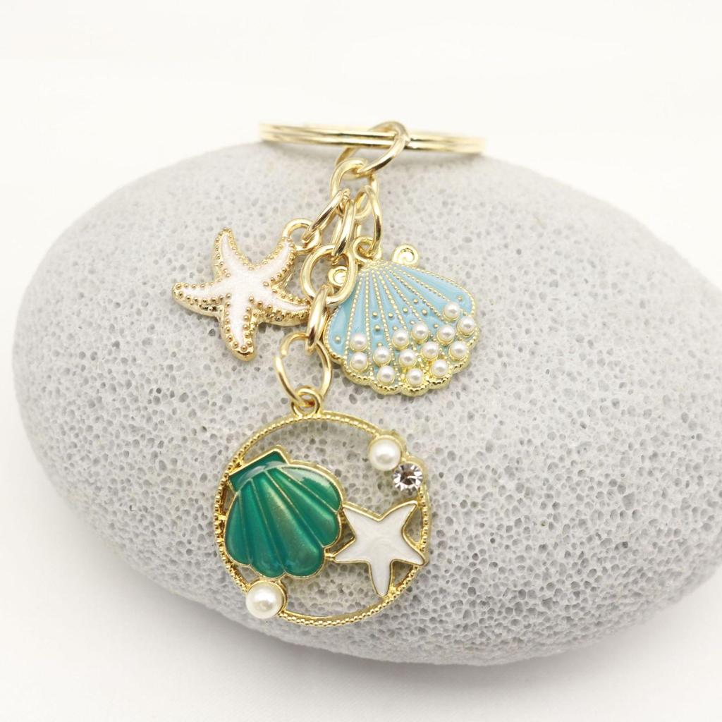Creative Starfish Drip Oil Keychain Pendant for Girls