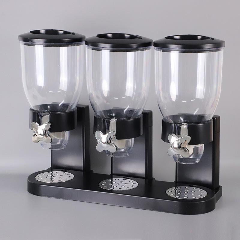 Multifunctional Food Storage Containers Cereal Dry Food Dispenser Storage Container Dual Control Household Kitchen Storage Bottl