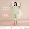 Women's Summer Short-Sleeve Modal Cotton Pajama Set with Chest Pad