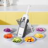 ZTQCSQ Mandolina Rebanadora 5 en 1 Segura Cuchilla Integrada Picador de Verduras Acero Inoxidable 420 Cortador de Cocina Grosor Ajustable 0.1-8mm Fácil de Limpiar
