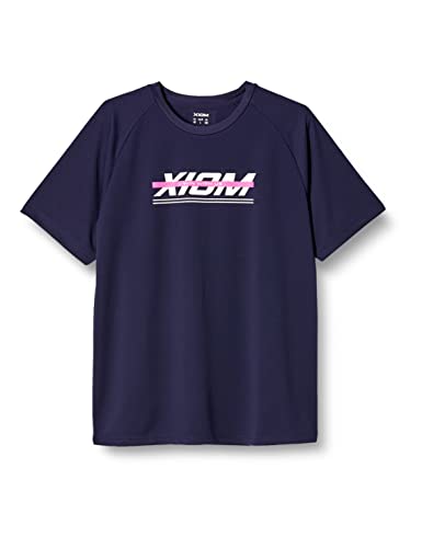 Exsion Color Line T-Shirt, Navy, Large