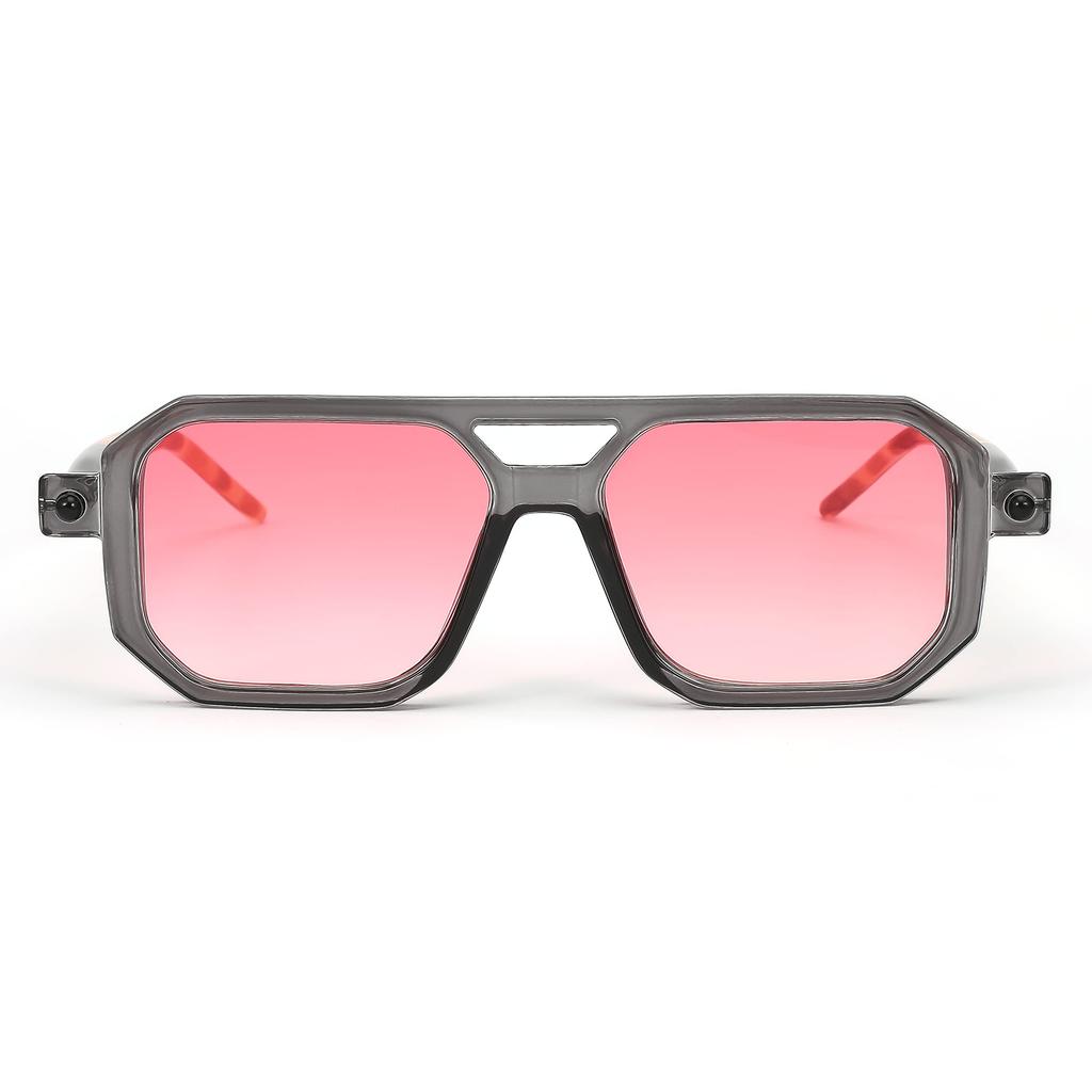 FEISEDY Retro Rectangular Sunglasses for Men and 70s Flat Aviator Classic B2622 Women, Sunglasses, UV400,