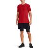 Under Armour T Shirts Men's Red Crew Neck Moderate Straight Fit Unisex 1356798-608
