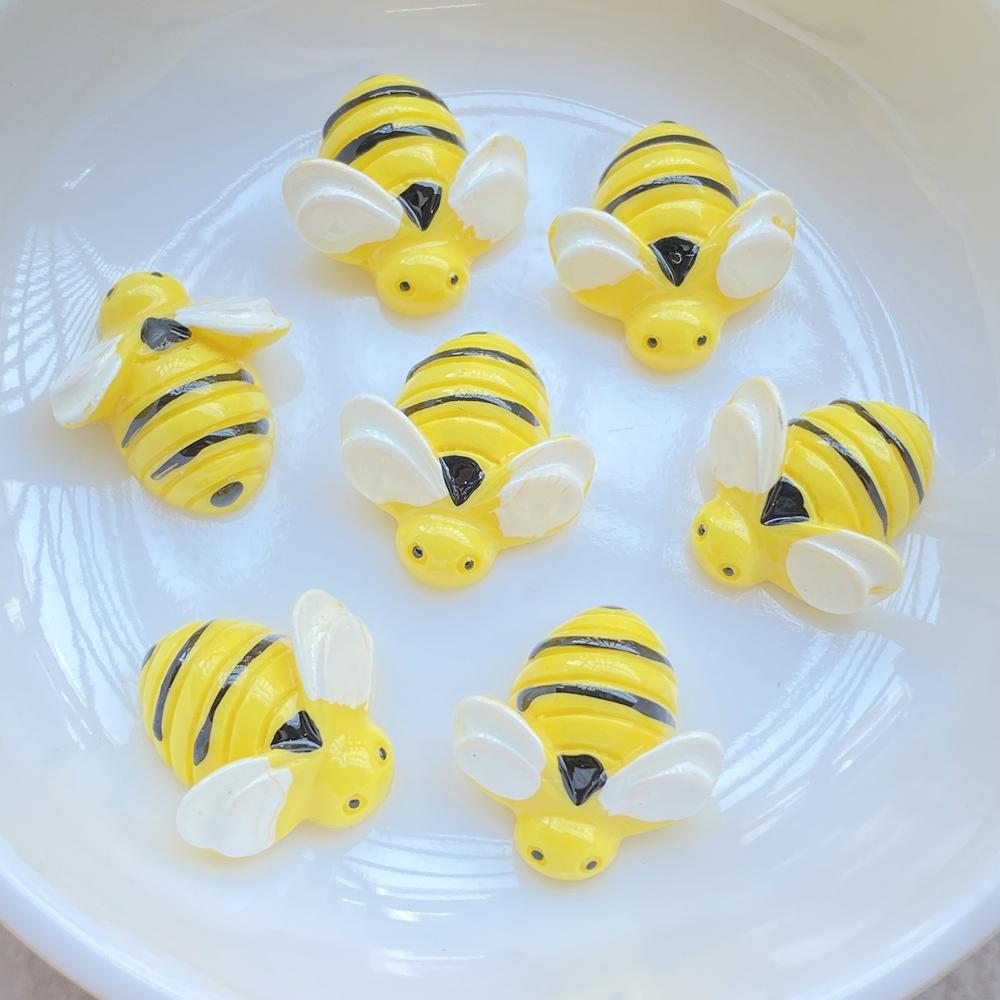 10Pcs New Cute Resin Cartoon Bee Series Flat Back Scrapbooking DIY Jewelry Craft Decoration Accessories