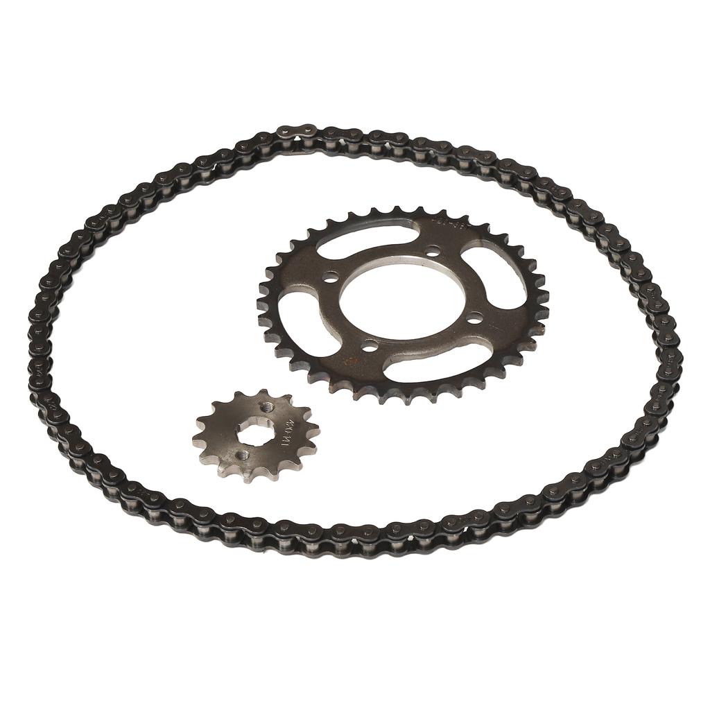 420 14T 36T Front Rear Sprocket Chain Replacement 76 Links Chain Steel Aluminium Alloy Gear Chain Set for Electric
