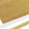 GORGECRAFT 25 Yards Metallic Lace Trim Embroidered Gold Braided Centipede Edge Ribbon Applique Gimp Woven Edging Trimmings for Sewing Christmas Home