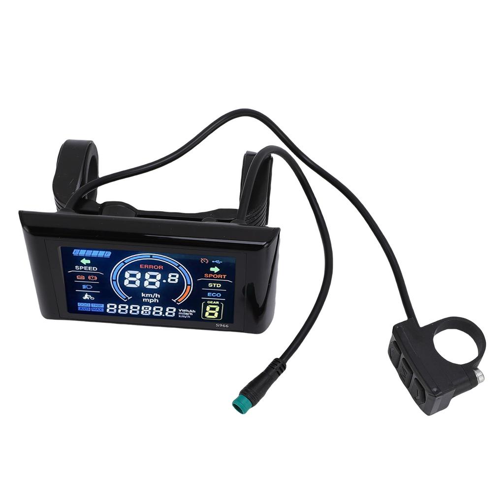 Electric Bike LCD Display Meter Smart Electric Scooter Colorful Display Control Panel with 5 Core Waterproofing