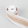 1m/roll Natural Wedding Rustic Vintage Lace Edge Sisal Trim Hessian Ribbon Jute Burlap
