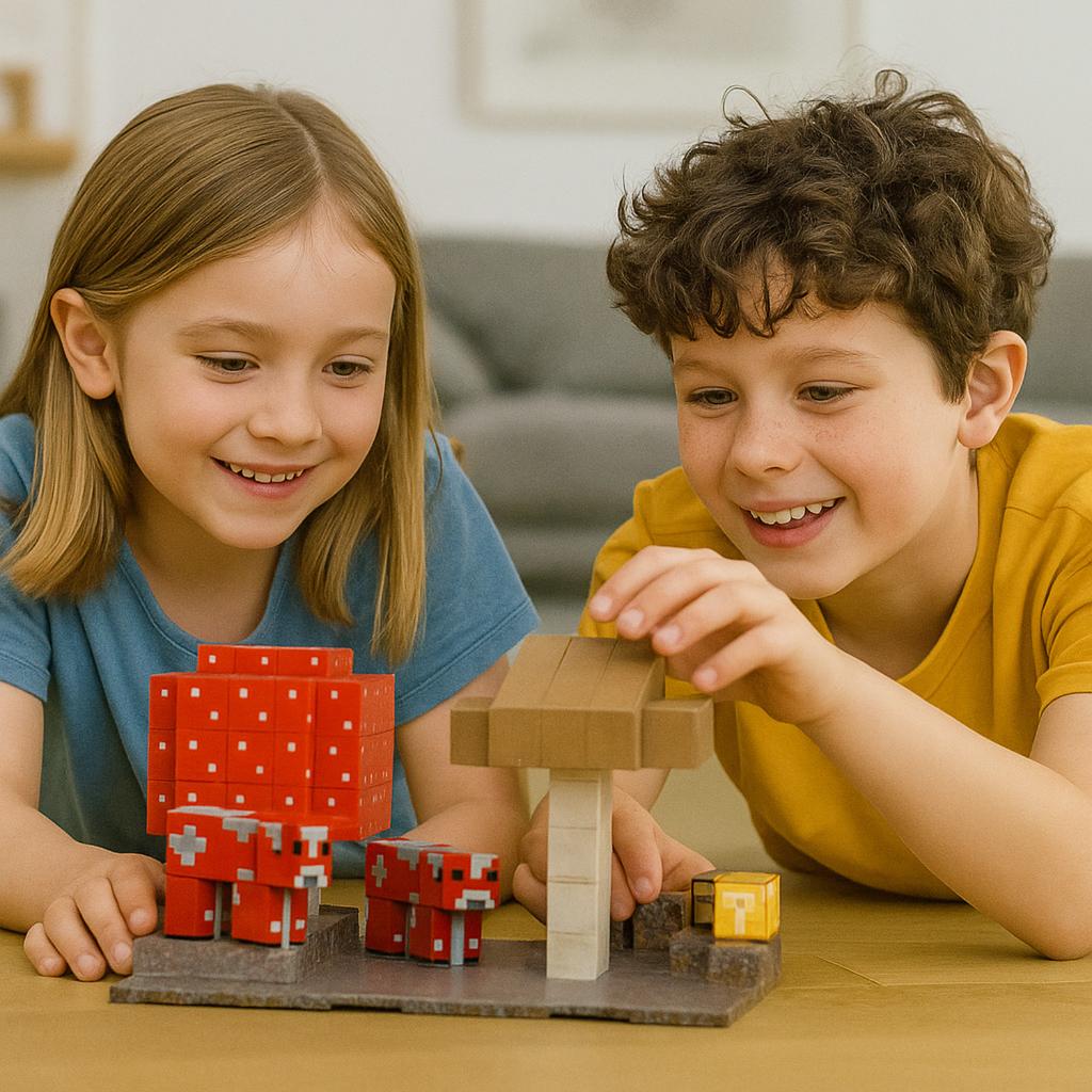 Magnetic Building Blocks Mine World Magnet Cube Construction Sets for Boys Girls Kid Best DIY Pixel style Model Baseplate Toy