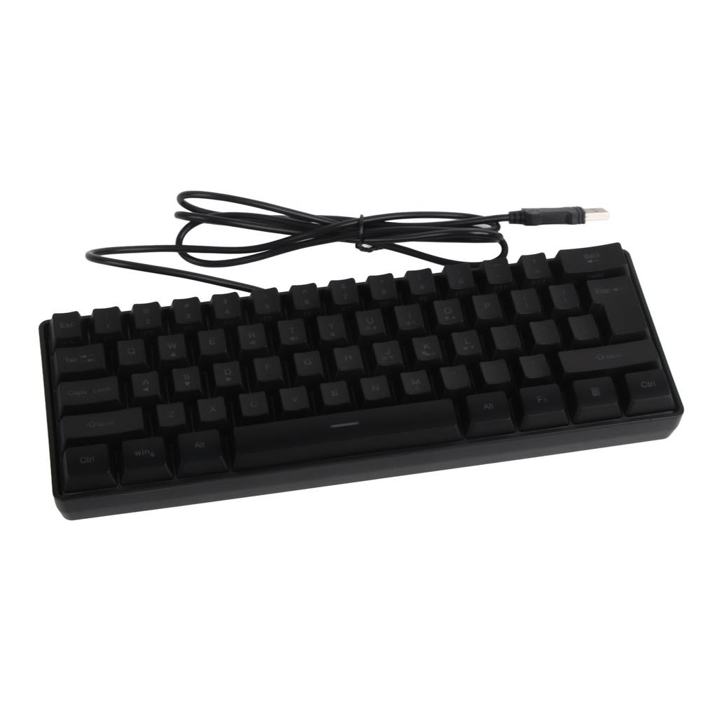 Mechanical Keyboard 61 Keys RGB Backlight Ultra Thin Portable Wired Keyboard for Homes Office School Travel