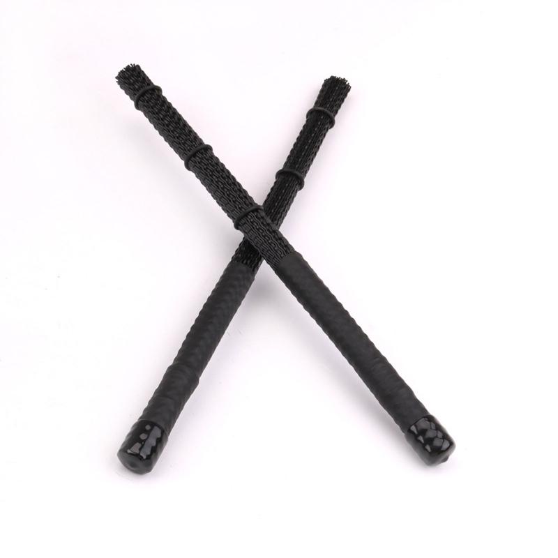2pcs Jazz Drum Brushes Retractable Nylon Bristle Drum Sticks Percussion Drumsticks Musical Accessories for W/ Rubber Han